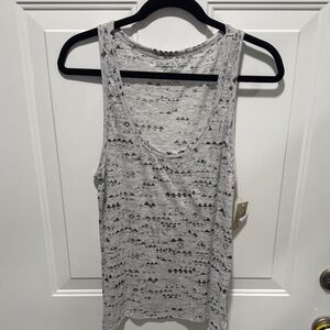 American Eagle Outfitters Gray Geometric Tank Top